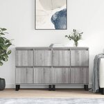 vidaXL Buffets 2 Pièces sonoma gris bois d'ingénierie
