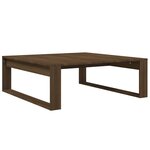 vidaXL Table basse Chêne marron 100x100x35 cm Bois d'ingénierie