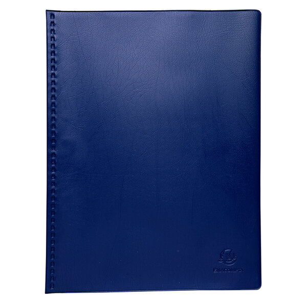 Porte-Vues PVC 20V VEGA Opaque Bleu x 10 EXACOMPTA