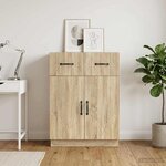 vidaXL Buffet Chêne Sonoma 66 x 34 5 x 87 cm Bois d'ingénierie