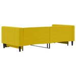 vidaXL Lit de jour avec lit gigogne jaune 90x200 cm velours
