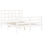vidaXL Cadre de lit sans matelas blanc 120x200 cm bois massif
