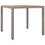 vidaXL Ensemble de bistro de jardin 3 Pièces coussins gris poly rotin