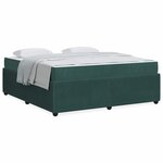 vidaXL Cadre de lit avec matelas Vert foncé 180 x 200 cm Velours