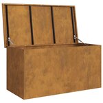 vidaXL Boîte de Rangement Extérieure Marron 100 x 50.5 x 50 cm