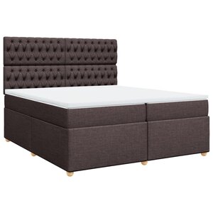 vidaXL Sommier à lattes de lit avec matelas Marron foncé 200x200 cm