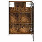 vidaXL Armoire Miroir de Salle de Bain Chêne fumé 43 x 11 5 x 60 5 cm
