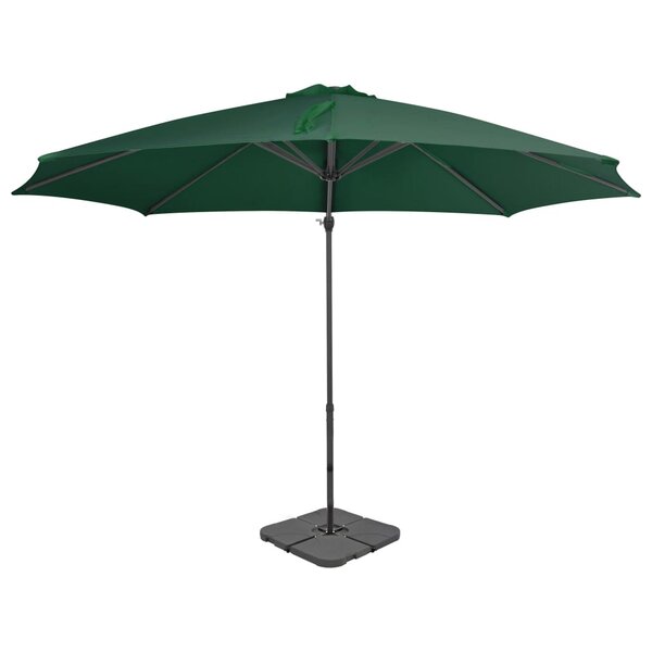 vidaXL Parasol de jardin avec base portable vert