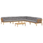 vidaXL Salon palette de jardin avec coussins 6Pièces bois d'acacia massif
