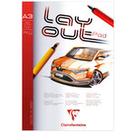 Bloc collé dessin layout a3 75g 70f clairefontaine