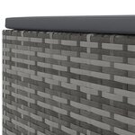 vidaXL Salon de jardin 6 Pièces avec coussins Gris Résine tressée