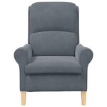 vidaXL fauteuil Gris foncé 76 x 94 x 102 cm Velours