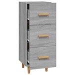 vidaXL Buffet Sonoma gris 34 5x34x90 cm Bois d'ingénierie