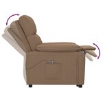 vidaXL Fauteuil inclinable électrique Marron Tissu
