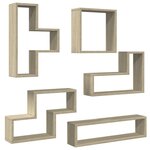 vidaXL Étagère murale chêne sonoma 96x12x64 cm bois d’ingénierie