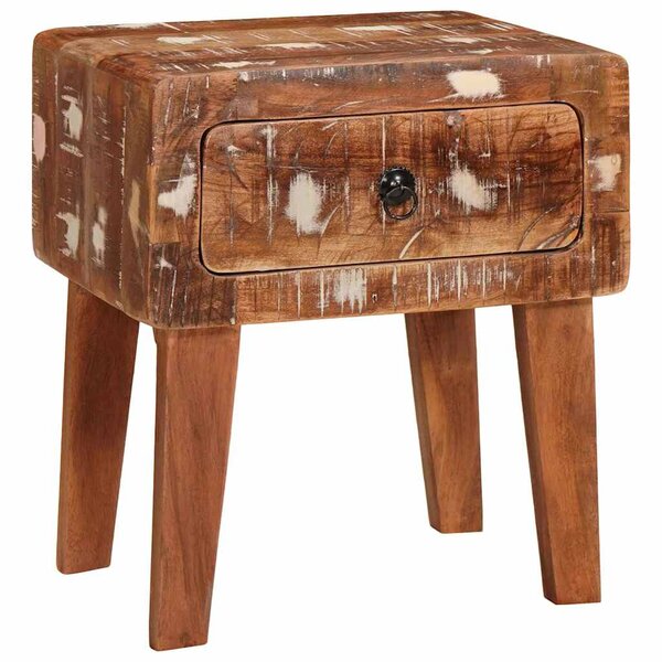 vidaXL Table d'appoint Marron 40 x 32 x 46 cm Bois Recyclé Solide