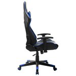 Vidaxl chaise de jeu noir et bleu cuir artificiel