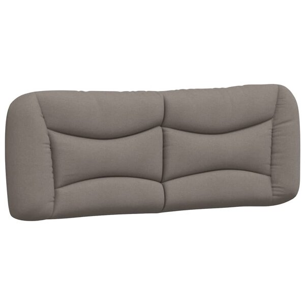 vidaXL Coussin de tête de lit taupe 140 cm tissu