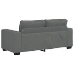 vidaXL Canapé à 2 places gris foncé 140 cm tissu