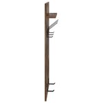 vidaXL Porte-manteau mural avec étagère Montage mural Chêne fumé 90 x 40 x 10 cm
