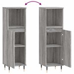 vidaXL Armoire salle de bain sonoma gris 30x30x100 cm