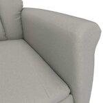 vidaXL Fauteuil Relax Light Grey Gris clair 70.5 x 96.5 x 95 cm tissu