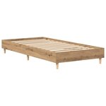 vidaXL Cadre de lit sans matelas chêne artisanal 75x190 cm