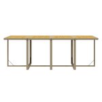 vidaXL Ensemble à dîner de jardin coussins 13 Pièces Résine tressée Beige