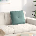 vidaXL Coussin de Dos Vert Mer 50 x 45 cm Tissu en velours côtelé