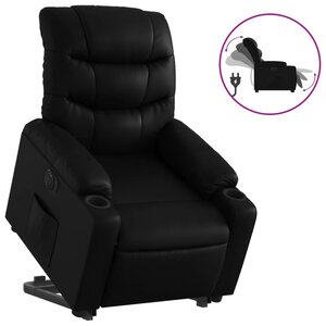 vidaXL Fauteuil inclinable électrique noir similicuir