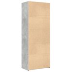 vidaXL Buffet haut gris béton 70x42 5x185 cm bois d'ingénierie