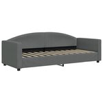 vidaXL Lit de jour avec lit gigogne gris foncé 80x200 cm tissu
