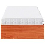 vidaXL Lit de jour avec matelas cire marron 80x200 cm bois pin massif