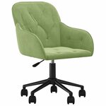 vidaXL Chaises pivotantes à manger lot de 2 Vert clair Velours