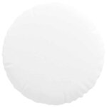 vidaXL Coussins de siège 2 Pièces Blanc Ø40 x 13 cm tissu