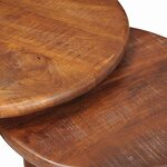 vidaXL Tables basses gigognes 2 Pièces Marron miel Bois de mangue massif
