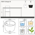 LECHUZA Jardinière suspendue NIDO Cottage 35 ALL-IN-ONE blanc