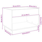 vidaXL Table basse avec LED infini blanc 70x50x50 cm