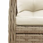 vidaXL Ensemble à manger de jardin avec coussins 5Pièces Beige poly rotin