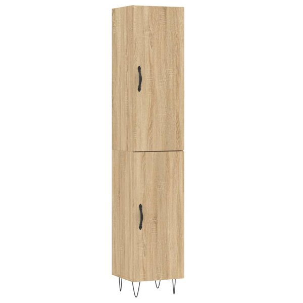 vidaXL Buffet haut Chêne sonoma 34 5x34x180 cm Bois d'ingénierie