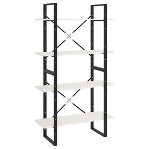 vidaXL Bibliothèque à 4 niveaux Blanc 80x30x140 cm Bois de pin massif