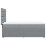 vidaXL Sommier à lattes de lit avec matelas Gris clair 90x200 cm Tissu