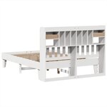 vidaXL Cadre de lit sans matelas blanc 140x190 cm bois de pin massif