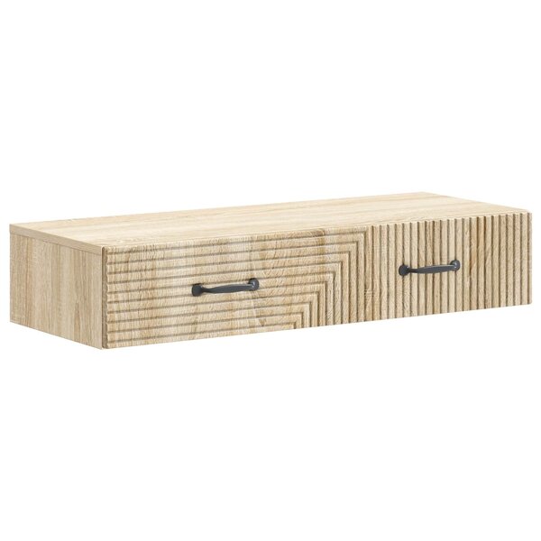 vidaXL Table d'appoint murale Chêne Sonoma 87 5 x 34 5 x 17 cm
