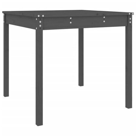 vidaXL Table de jardin gris 82 5x82 5x76 cm bois massif de pin