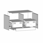 vidaXL Meubles TV 2 Pièces anthracite 67x39x44 cm acier