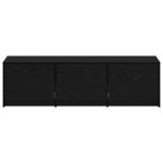 vidaXL Armoire TV avec LEDs avec tiroir Chêne noir 140 x 34 x 40 cm