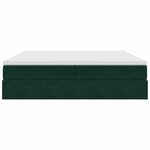 vidaXL Cadre de lit ottoman avec matelas vert foncé 200x200 cm velours