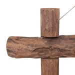 vidaXL Miroir à bûches Naturel 70x70 cm bois de teck recyclé