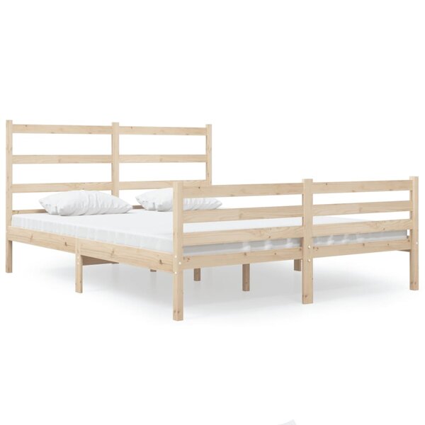 vidaXL Cadre de lit sans matelas bois massif